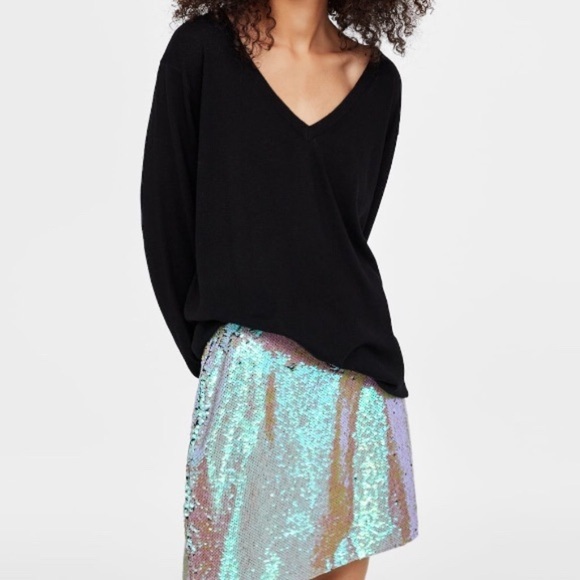 ZARA Sequin Mini Skirt - Picture 3 of 7